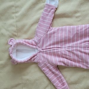 Zipper footie with warm lining